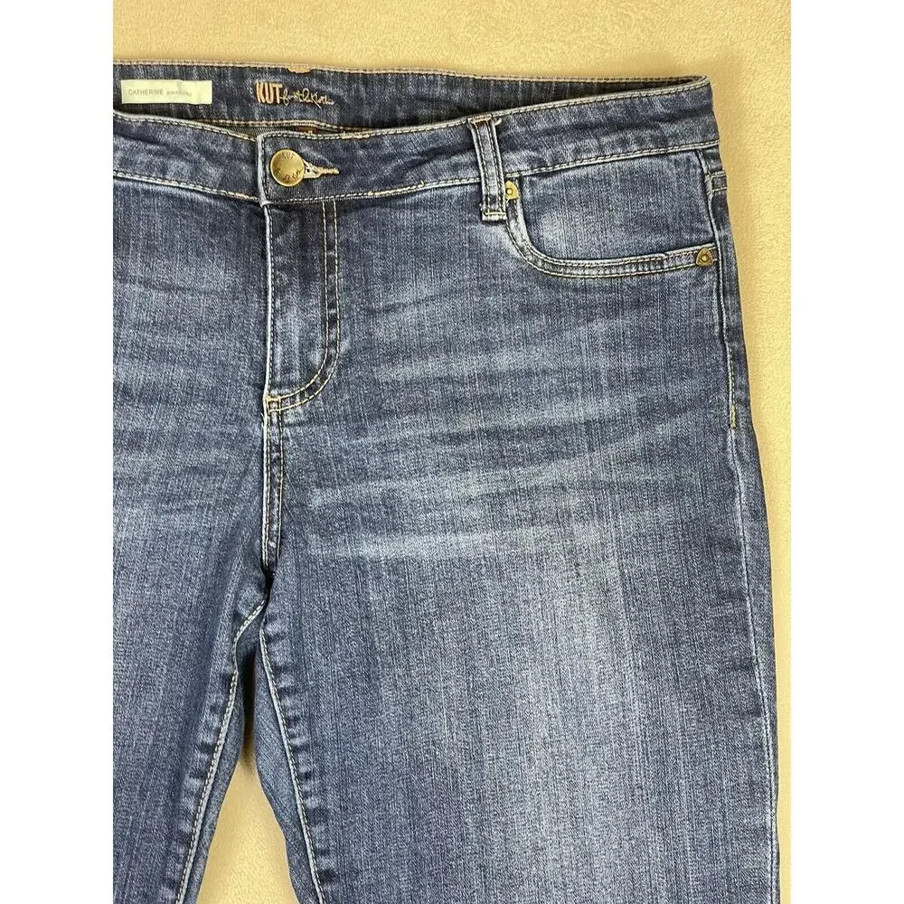 Kut From The Kloth Jeans Womens 14‎ Catherine Mid Rise Boyfriend Stretch